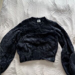 Sunday Best Black Fuzzy Sweater